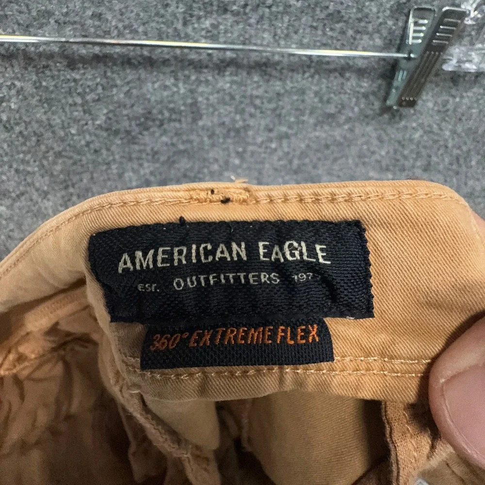 American Eagle Chino Pants Mens 30x30 Tan 360 Extreme Flex Slim Khaki Trousers